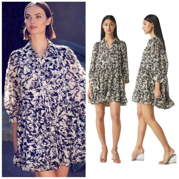 Misa Los Angeles Mita Tonal Abstract Dress Small NWT - Picture 3 of 12